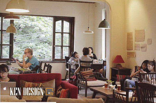 thiết kế quán cafe đơn giản